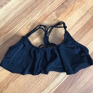 Black swim suit top
